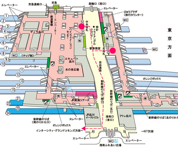 JR品川駅　構内図